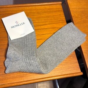 Moncler Gray Crew Socks NWT - Size Medium